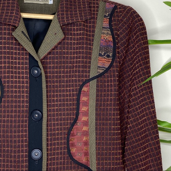 Canvasbacks || Wool Blend; Collared Blazer/Jacket with Texture Design; Size S - Picture 5 of 14